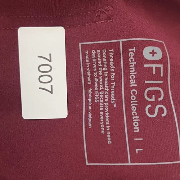 Figs Scrub Pants Mens Sz Large Cairo Cargo Burgundy Technical Collection TM3001 - Picture 13 of 16